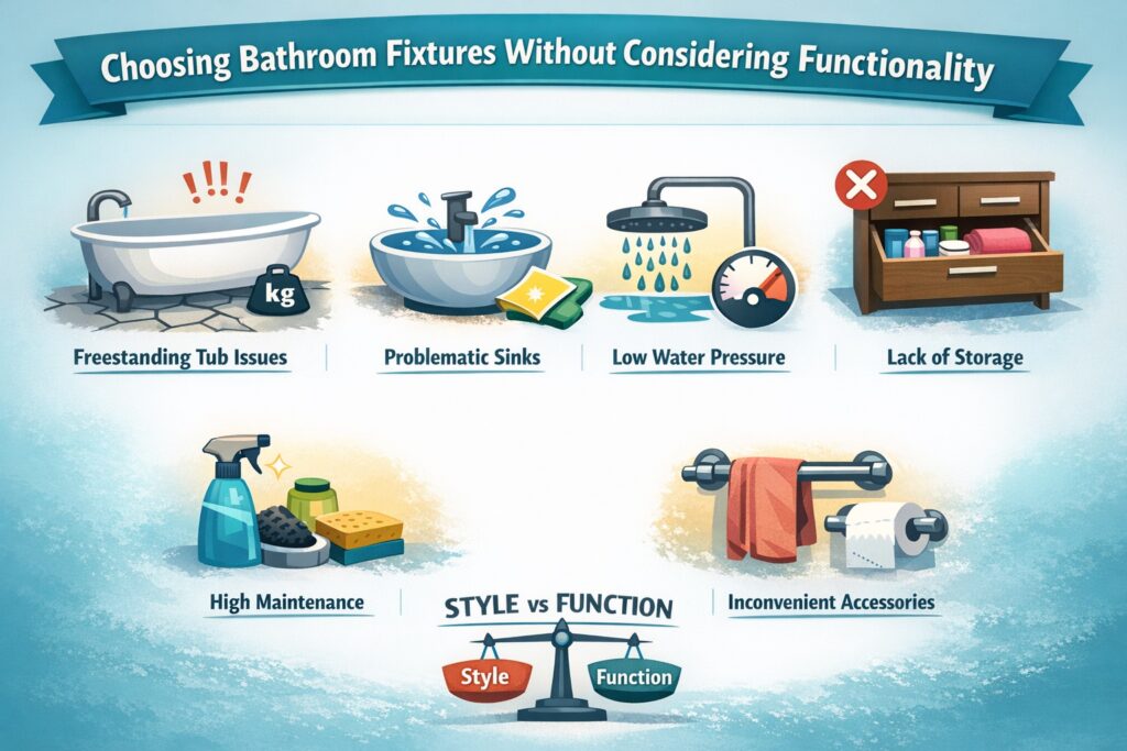 4. Choosing Bathroom Fixtures Without Considering Functionality