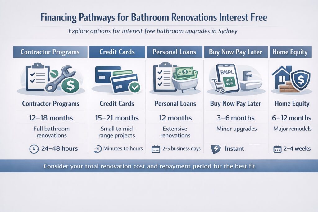 Financing Pathways for Bathroom Renovations Interest Free