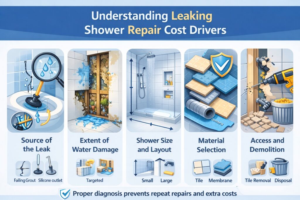 Understanding Leaking Shower Repair Cost Drivers