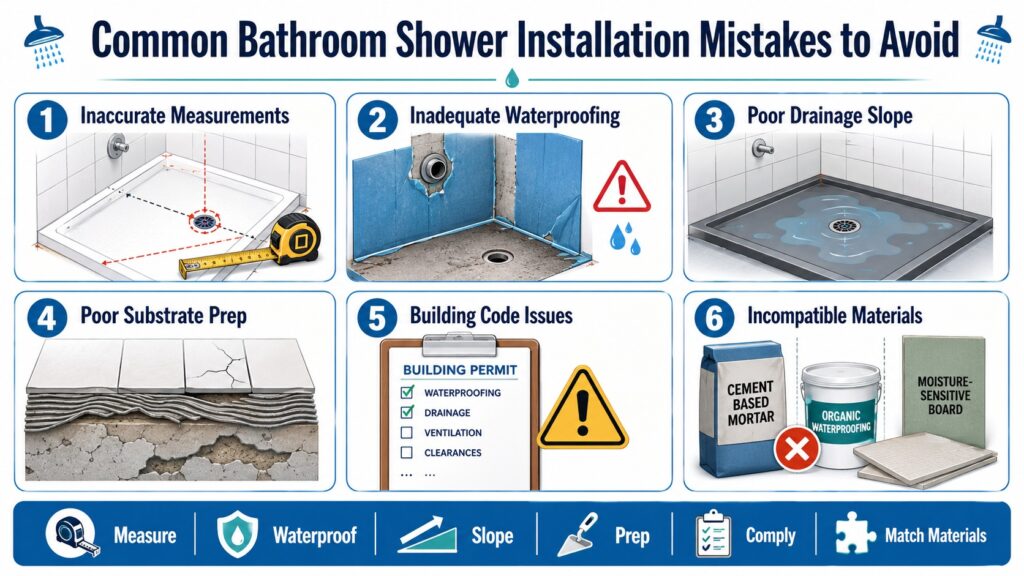 Common Bathroom Shower Installation Mistakes to Avoid