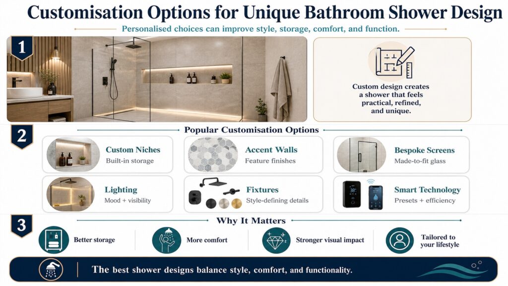 Customisation Options for Unique Bathroom Shower Design