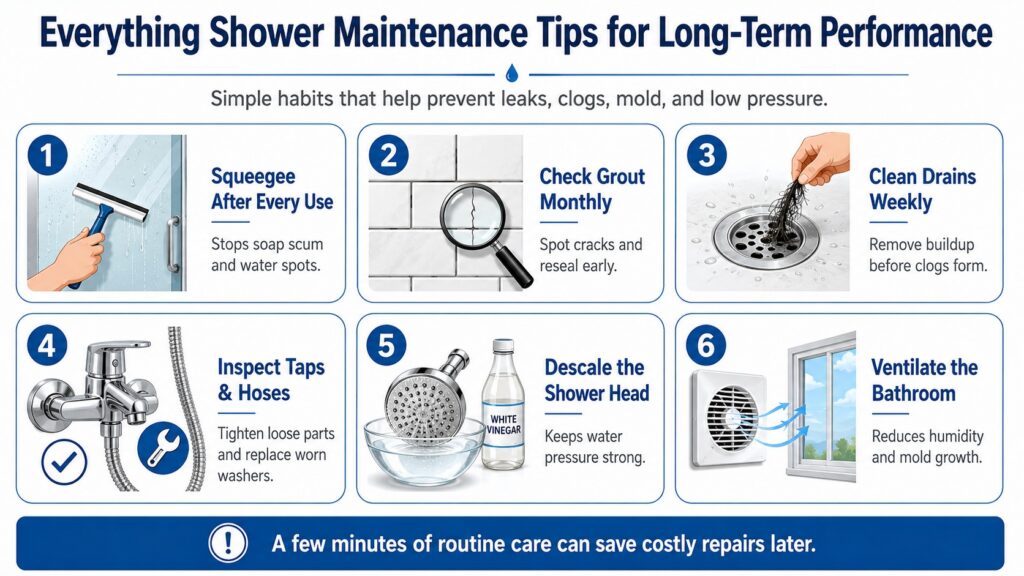 Everything Shower Maintenance Tips for Long-Term Performance
