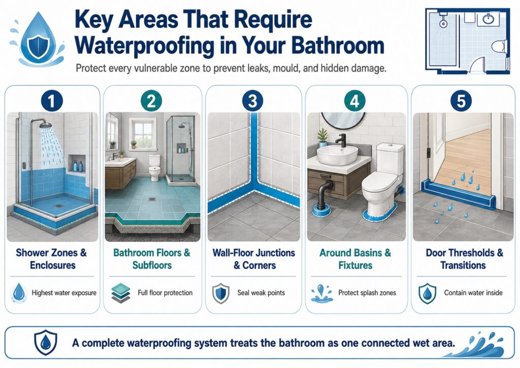 Key Areas That Require Waterproofing in Your Bathroom