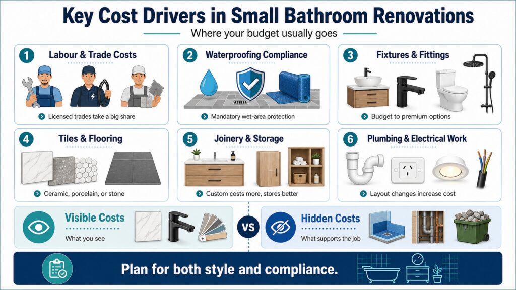 Key Cost Drivers in Small Bathroom Renovations