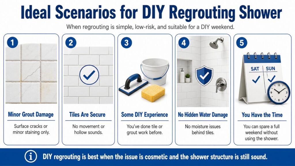 When DIY Regrouting Shower Makes Sense