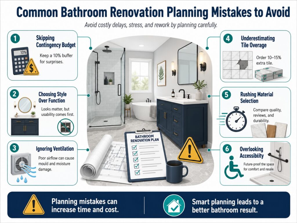 Common Bathroom Renovation Planning Mistakes to Avoid
