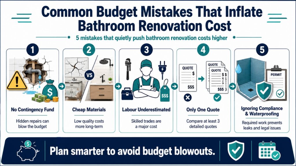 Common Budget Mistakes That Inflate Bathroom Renovation Cost