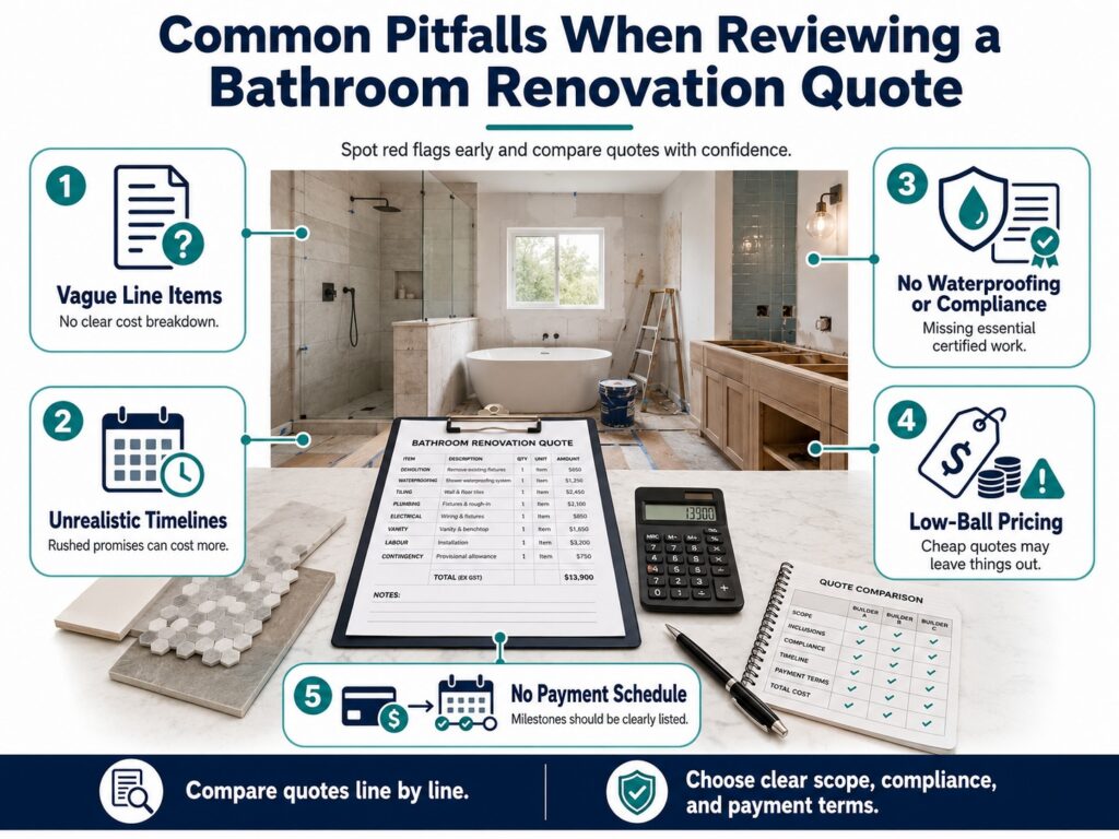 Common Pitfalls When Reviewing a Bathroom Renovation Quote