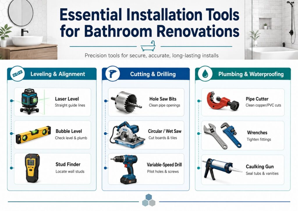 Essential Installation Tools for Bathroom Renovations