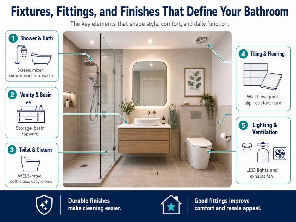 Fixtures, Fittings, and Finishes That Define Your Bathroom