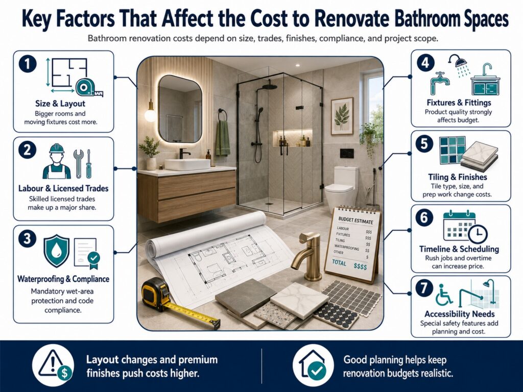 Key Factors That Affect the Cost to Renovate Bathroom Spaces