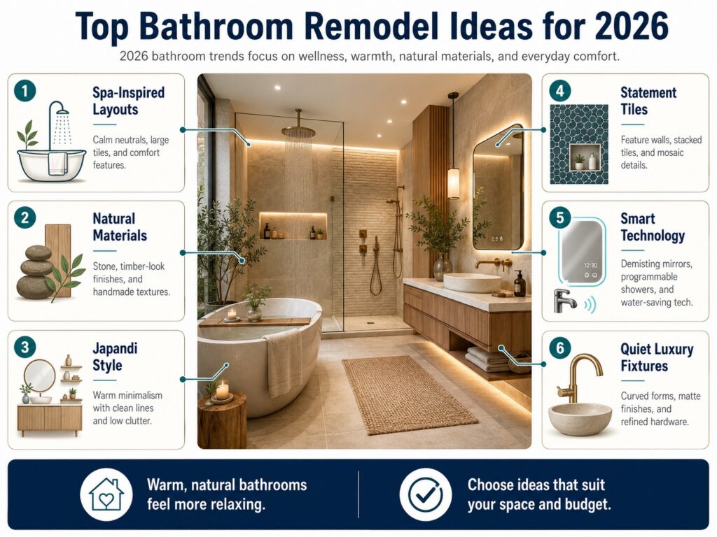 Top Bathroom Remodel Ideas for 2026