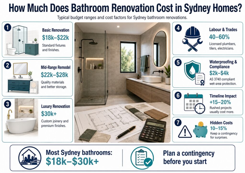 How Much Does Bathroom Renovation Cost in Sydney Homes?