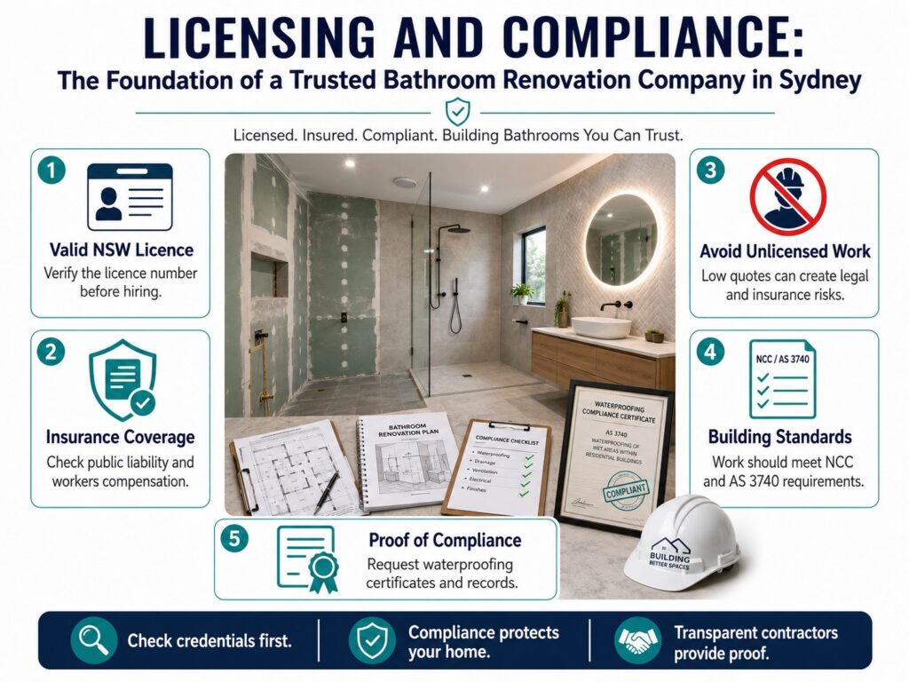 Licensing and Compliance: The Foundation of a Trusted Bathroom Renovation Company in Sydney