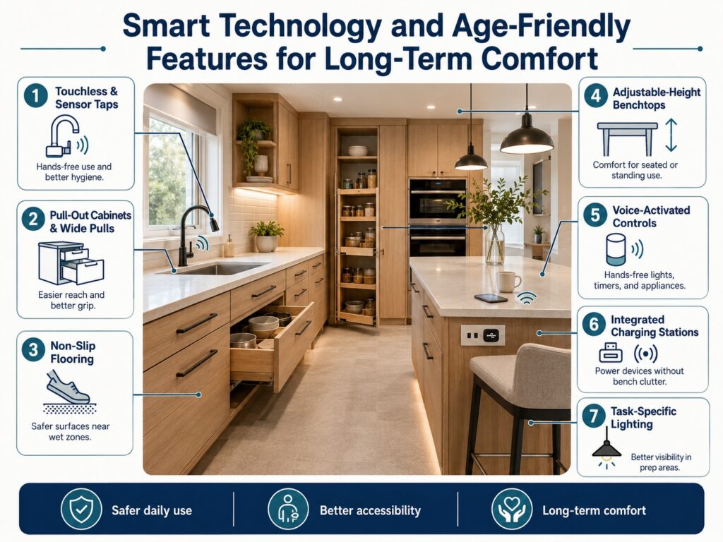 Smart Technology and Age-Friendly Features for Long-Term Comfort